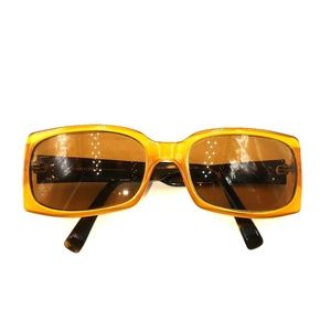 Vanni Yellow Transparent Rectangle Sunglasses